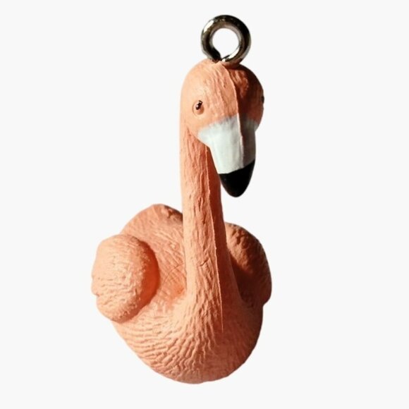Miniature Flamingo Pendant Charm - Picture 3 of 6